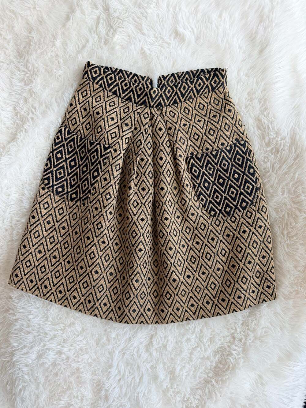 Lauren Moffatt Geometric Pattern Jacquard Mini Skirt